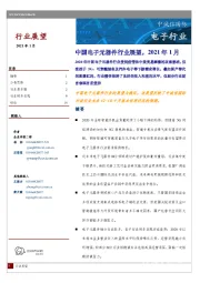 中国电子元器件行业展望2021年1月