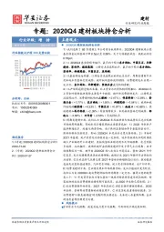 建材专题：2020Q4建材板块持仓分析