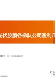 电气设备：价格战下，光伏胶膜各梯队公司盈利几何？