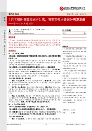 港口行业专题报告:1月下旬外贸箱同比+19.8%,节前加快出货吞吐恢复高增