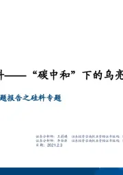 光伏系列专题报告之硅料专题：多晶硅料——“碳中和”下的乌亮黄金