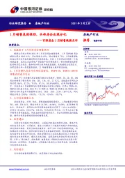 百强房企1月销售数据点评：1月销售表现强劲，头部房企出现分化