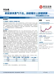 有色金属周报：新能源高景气不改，持续看好上游锂资源