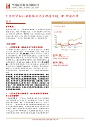 银行行业点评报告：1月信贷和社融数据同比多增超预期，M1增速跃升