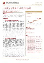 新能源汽车行业系列点评十一：上海新政倾向纯电 插混竞争加剧