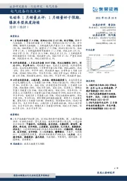 电动车1月销量点评：1月销量好于预期，爆款车型热度持续