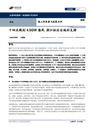 海上风电重大政策点评：十四五规划4.5GW海风浙江拟出台地补支持
