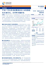 农林牧渔-中央一号文件再度聚焦农业：加快推进农业现代化，打好种业翻身仗