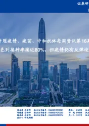 【新冠疫情、疫苗、中和抗体每周资讯第16期】：以色列接种率接近80%，但疫情仍有反弹迹象