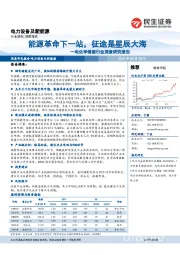 电化学储能行业深度研究报告：能源革命下一站，征途是星辰大海