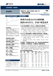医药行业2020年报及2021年一季报业绩前瞻:医药行业重点公司业绩前瞻:2020分化巨大,21Q1恢复良好