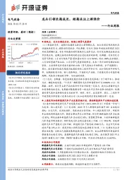 电气设备行业周报：龙头引领长期成长，短期关注上游涨价