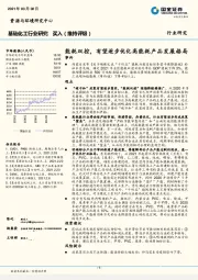 基础化工行业研究：能耗双控，有望逐步优化高能耗产品发展格局