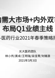 医药行业2021年春季策略报告:立足“内需大市场+内外双市场”,布局Q1业绩主线