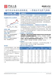 新能源与汽车行业周报：海外车企电动化进程提速，一季报拉开高景气帷幕