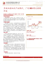 传媒行业周报系列2021年第13周：多地加强知识产权保护，广电MCN模式持续升级