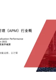 2021年中国应用性能管理（APM）行业概览