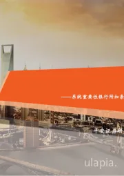 金融行业周报:系统重要性银行附加条件出台,金控公司董监高任职要求趋严