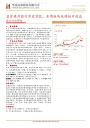 银行行业周报：监管提升银行涉农贷款，本周板块延续相对收益