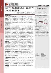 计算机行业周观点：数据中心建设遵循绿色节能，智能汽车产业发展注重安全保障
