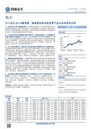 化工行业周报:化工龙头Q1业绩亮眼,继续看好低估值高景气龙头和优质成长股