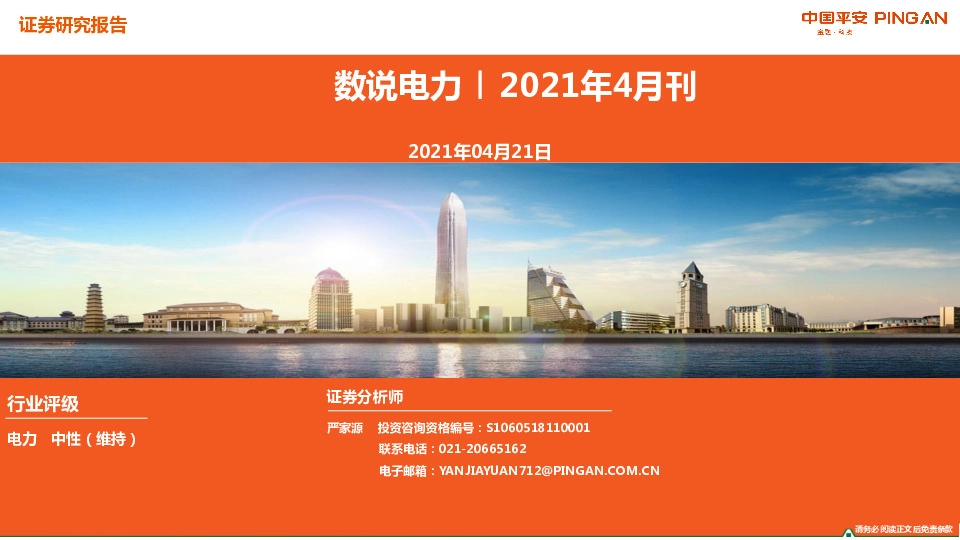 数说电力：2021年4月刊