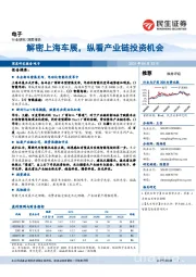 电子:解密上海车展,纵看产业链投资机会