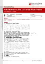 电力设备新能源行业：储能行业点评报告：政策护航储能产业发展，关注经济性和价格机制变化