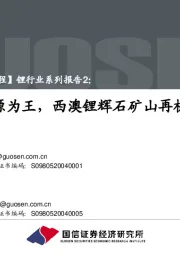 锂行业系列报告2:资源为王,西澳锂辉石矿山再梳理