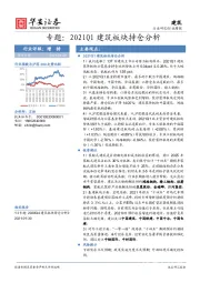 建筑行业专题：2021Q1建筑板块持仓分析