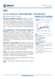 保险行业3月月报：单月人身险总保费负增长 车险负增长收窄