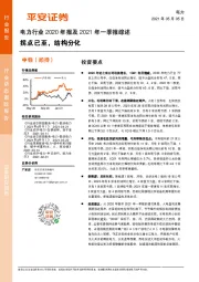 电力行业2020年报及2021年一季报综述：拐点已至，结构分化