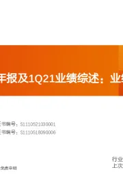 银行：上市银行20年报及1Q21业绩综述：业绩企稳，往后更精彩