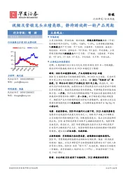 传媒行业周报：视频及营销龙头业绩亮眼，静待游戏新一轮产品周期