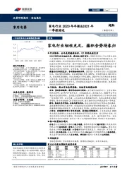家电行业2020年年报&2021年一季报综述：家电行业韧性充足，蕴积含势待春归