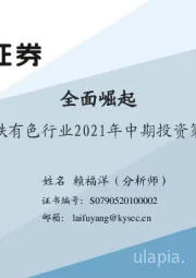 钢铁有色行业2021年中期投资策略：全面崛起