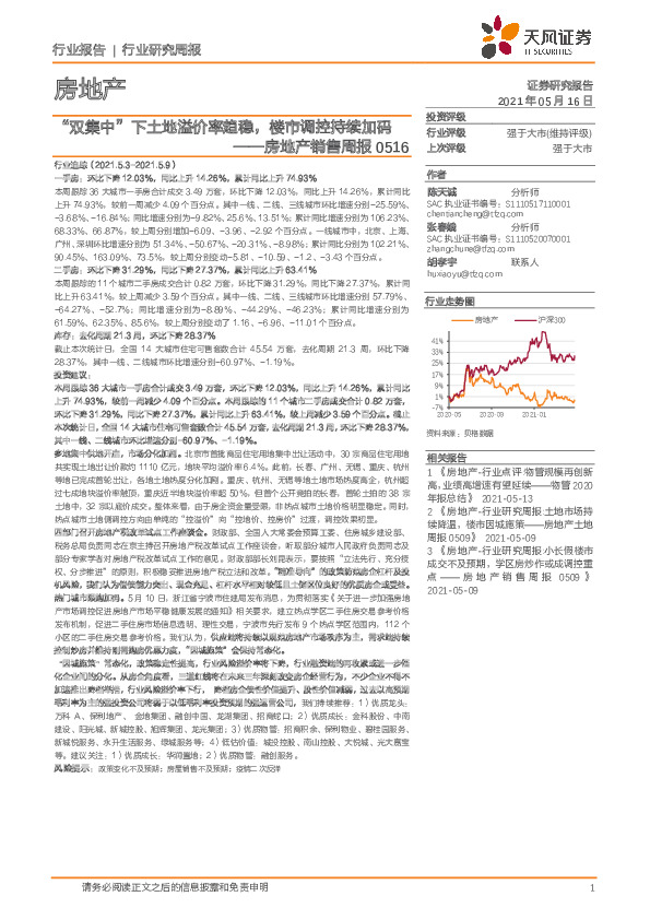 房地产销售周报：“双集中”下土地溢价率趋稳，楼市调控持续加码