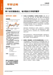 生物医药行业周报:两个省区联盟成立,地方集采工作有序展开