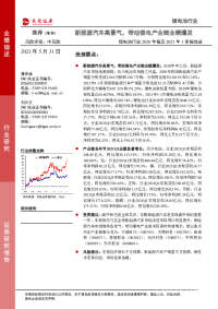 锂电池行业2020年报及2021年1季报综述:新能源汽车高景气,带动锂电产业链业绩爆发