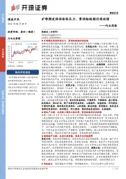 煤炭开采行业周报：矿难频发保供面临压力，紧供给短期仍将延续