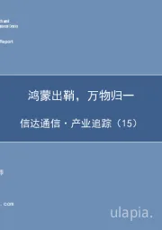 信达通信·产业追踪（15）：鸿蒙出鞘，万物归一