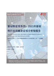 新材料行业宏观系列：2021年新材料行业投融资宏观分析短报告