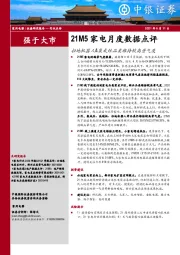 21M5家电月度数据点评：扫地机器人&集成灶品类维持较高景气度