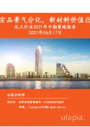 化工行业2021年中期策略报告：大宗品景气分化，新材料价值凸显