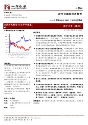 计算机行业2021下半年度策略：数字化赋能经济转型