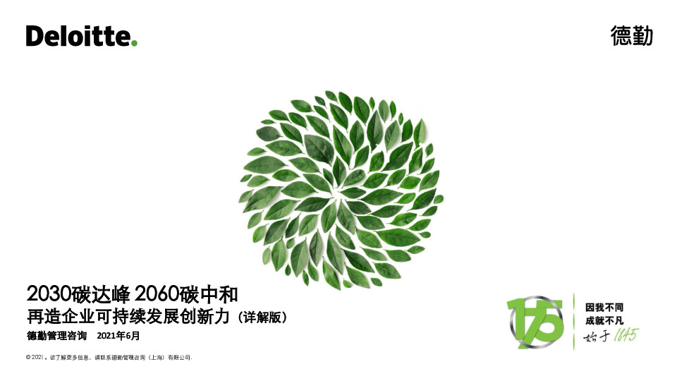 新能源行业：2030碳达峰2060碳中和再造企业可持续发展创新力（详解版）