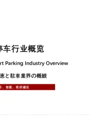 2021年中国智慧停车行业概览