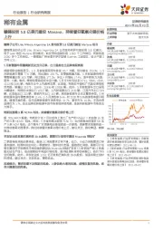 稀有金属行业研究周报：赣锋投资5.8亿美元建设Mariana，持续看好氢氧化锂价格上行