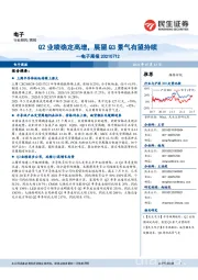 电子周报：Q2业绩确定高增，展望Q3景气有望持续