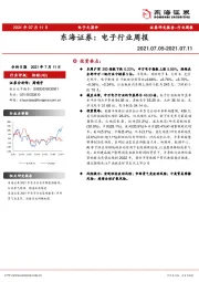 电子行业周报